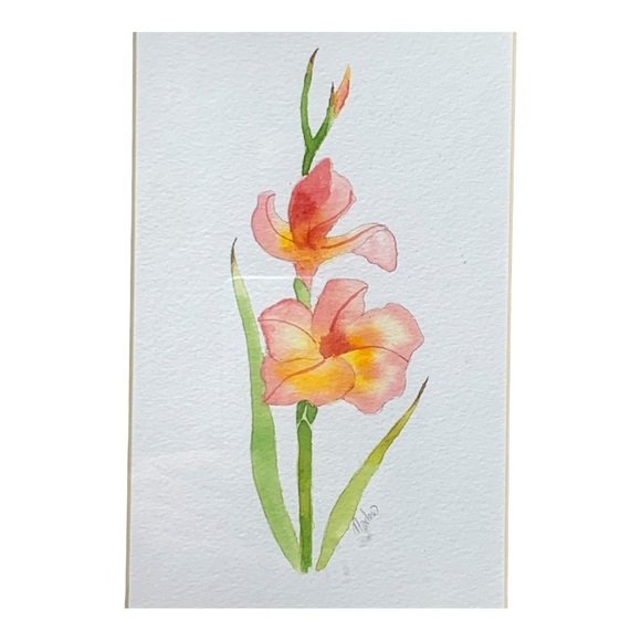 Framed Original Signed Watercolor Artwork Artist Marlow - Picture 2 of 4